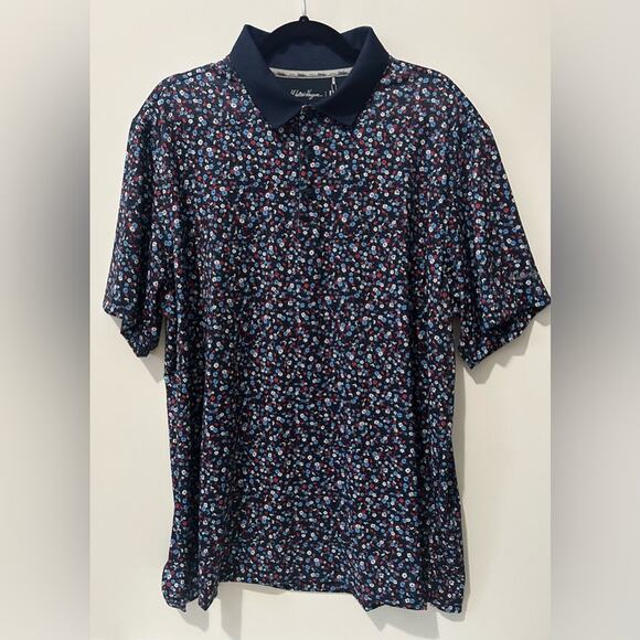 NWTS Men’s Walter Hagen Performance 11 Polo size Small;Blue Multi-3 BTN placket - Picture 2 of 6